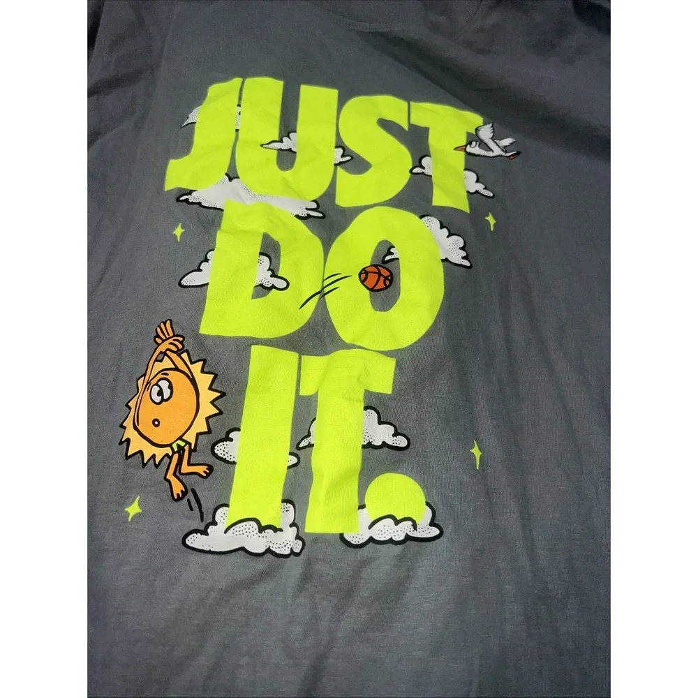 Nike Dri-Fit Men's Just Do it Grey Basketball T-Shirt Size‎ L G G